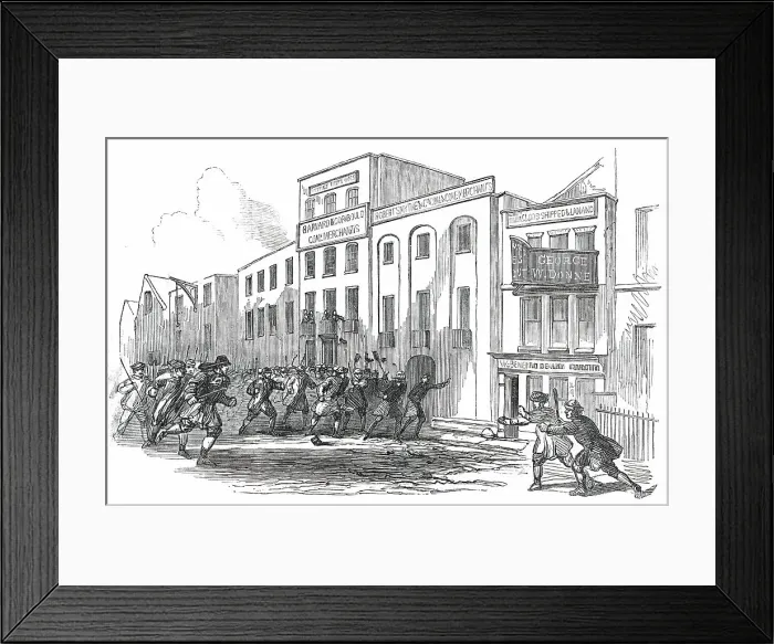Framed Print : Violent Display of Popular Indignation against the Austrian Marshal Haynau, at Bankside, 1850. Creator: Unknown Framed Print : Violent Display of Popular Indignation against the Austrian Marshal Haynau, at Bankside, 1850. Creator: Unknown