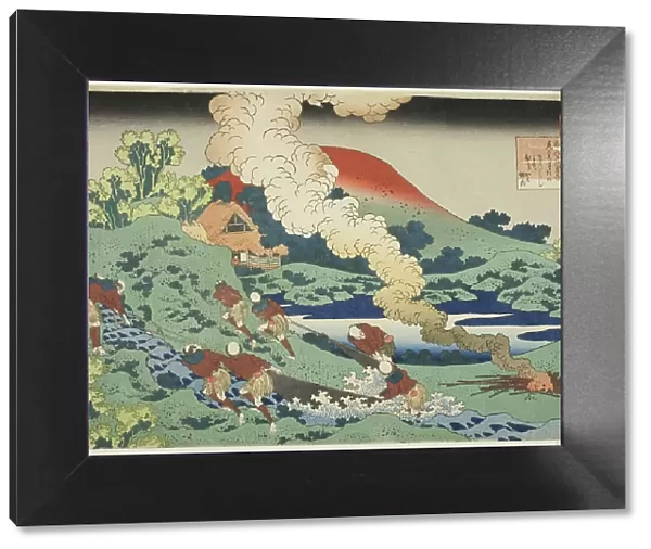 Poem by Kakinomoto no Hitomaro, from the series 'One Hundred Poems Explained... c. 1835 / 36. Creator: Hokusai. Poem by Kakinomoto no Hitomaro, from the series 'One Hundred Poems Explained... c. 1835 / 36. Creator: Hokusai