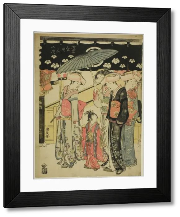 Framed Print : The Nakamise Shopping Street, from the series Eight Precincts of the Kinryuzan Temple in...c.1782. Creator: Torii Kiyonaga. The Nakamise Shopping Street, from the series Eight Precincts of the Kinryuzan Temple in...c.1782 Framed Print : The Nakamise Shopping Street, from the series Eight Precincts of the Kinryuzan Temple in...c.1782. Creator: Torii Kiyonaga. The Nakamise Shopping Street, from the series Eight Precincts of the Kinryuzan Temple in...c.1782