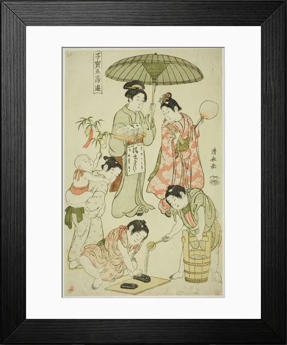 Framed Print : The Tanabata Festival, from the from the series Precious Children's Games of the Five... c. 1801. Creator: Torii Kiyonaga. The Tanabata Festival, from the from the series Precious Children's Games of the Five... c. 1801 Framed Print : The Tanabata Festival, from the from the series Precious Children's Games of the Five... c. 1801. Creator: Torii Kiyonaga. The Tanabata Festival, from the from the series Precious Children's Games of the Five... c. 1801