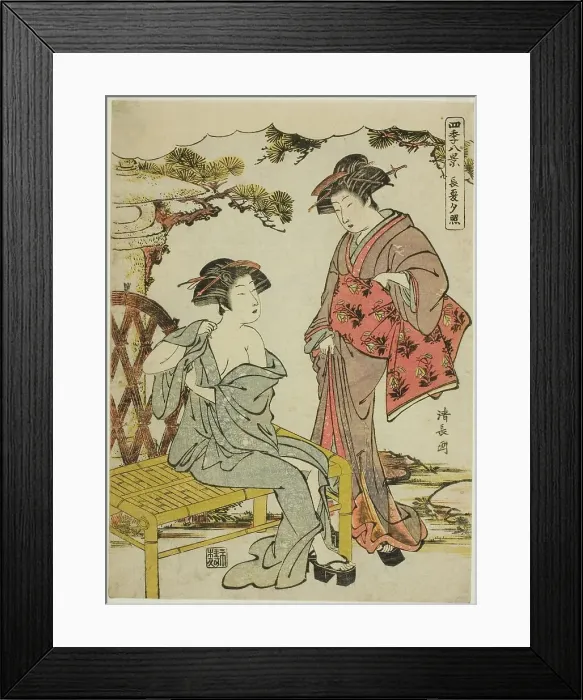 Framed Print : Sunset Glow of Late Summer (Choka no sekisho), from the series Eight Scenes of the... c.1779. Creator: Torii Kiyonaga. Sunset Glow of Late Summer (Choka no sekisho), from the series Eight Scenes of the... c.1779. Creator: Torii Kiyonaga Framed Print : Sunset Glow of Late Summer (Choka no sekisho), from the series Eight Scenes of the... c.1779. Creator: Torii Kiyonaga. Sunset Glow of Late Summer (Choka no sekisho), from the series Eight Scenes of the... c.1779. Creator: Torii Kiyonaga