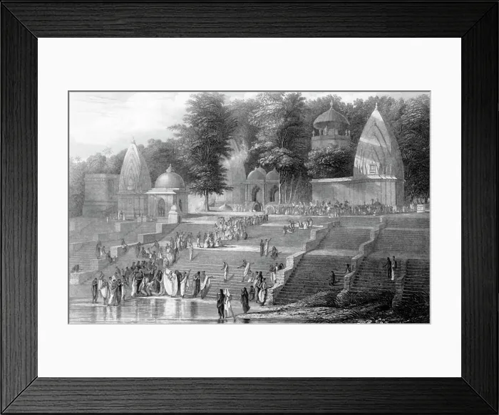 Framed Print : A Suttee, 1845. Creator: D Roberts Framed Print : A Suttee, 1845. Creator: D Roberts