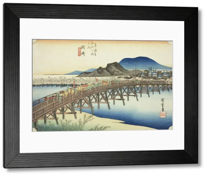 Framed Print : Okazaki: Yahagi Bridge (Okazaki, Yahagi no hashi), from the series Fifty-three... c. 1833 / 34. Creator: Ando Hiroshige. Okazaki: Yahagi Bridge (Okazaki, Yahagi no hashi), from the series Fifty-three... c. 1833 / 34. Creator: Ando Hiroshige Framed Print : Okazaki: Yahagi Bridge (Okazaki, Yahagi no hashi), from the series Fifty-three... c. 1833 / 34. Creator: Ando Hiroshige. Okazaki: Yahagi Bridge (Okazaki, Yahagi no hashi), from the series Fifty-three... c. 1833 / 34. Creator: Ando Hiroshige