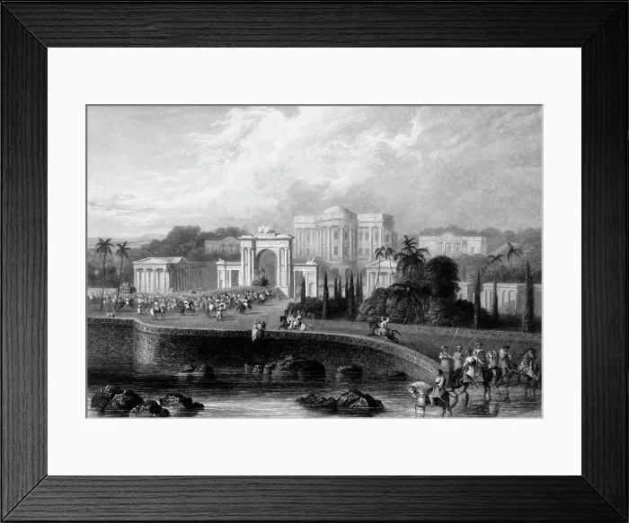 Framed Print : The British Residency at Hyderabad, 1835. Creator: Robert Melville Grindlay Framed Print : The British Residency at Hyderabad, 1835. Creator: Robert Melville Grindlay
