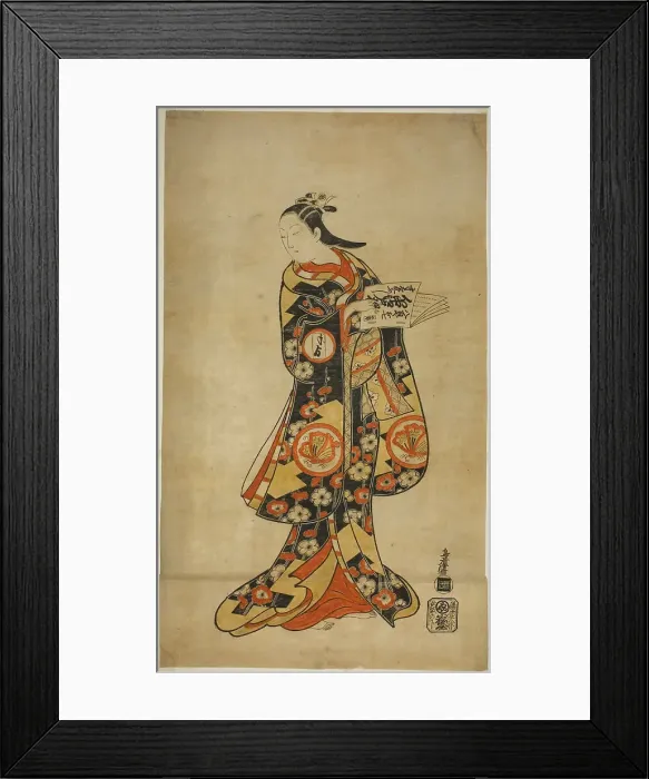 Framed Print : The Actor Sanjo Kantaro II as Oshichi in the play Nanakusa Fukki Soga, performed at the, 1718. Creator: Torii Kiyonobu I. The Actor Sanjo Kantaro II as Oshichi in the play Nanakusa Fukki Soga, performed at the, 1718 Framed Print : The Actor Sanjo Kantaro II as Oshichi in the play Nanakusa Fukki Soga, performed at the, 1718. Creator: Torii Kiyonobu I. The Actor Sanjo Kantaro II as Oshichi in the play Nanakusa Fukki Soga, performed at the, 1718