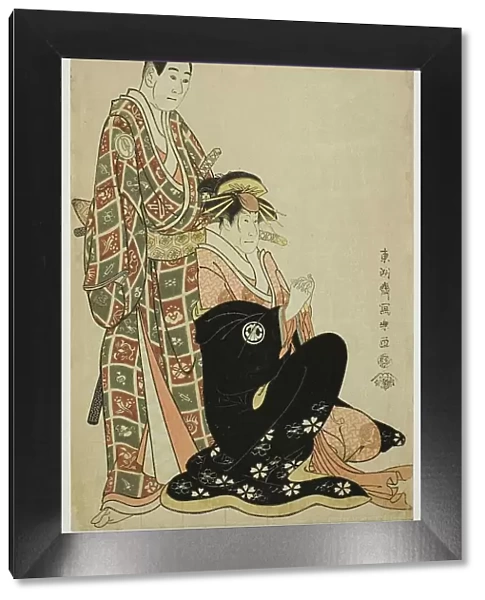 The actors Segawa Kikunojo III (R) as the courtesan Katsuragi and Sawamura Sojuro... 1794. Creator: Toshusai Sharaku