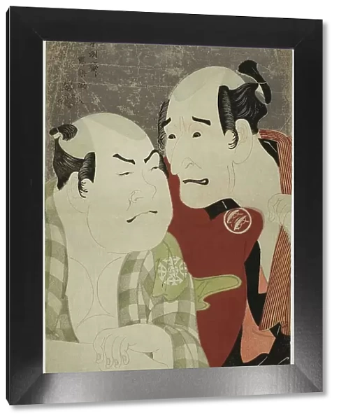 The actors Nakajima Wadaemon (R) as Bodara Chozaemon and Nakamura Konozo (L)... 1794. Creator: Toshusai Sharaku
