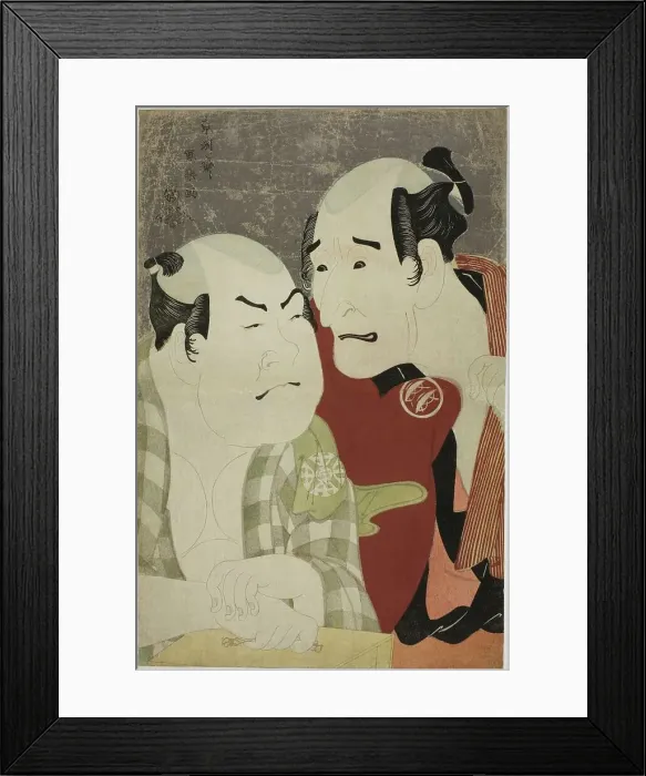 Framed Print : The actors Nakajima Wadaemon (R) as Bodara Chozaemon and Nakamura Konozo (L)... 1794. Creator: Toshusai Sharaku Framed Print : The actors Nakajima Wadaemon (R) as Bodara Chozaemon and Nakamura Konozo (L)... 1794. Creator: Toshusai Sharaku