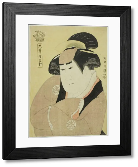 Framed Print : Tennojiya Riko (The actor Yamashita Kinsaku II as the maid Ebizo Okane of the Ouchiya... 1794. Creator: Toshusai Sharaku) Framed Print : Tennojiya Riko (The actor Yamashita Kinsaku II as the maid Ebizo Okane of the Ouchiya... 1794. Creator: Toshusai Sharaku)