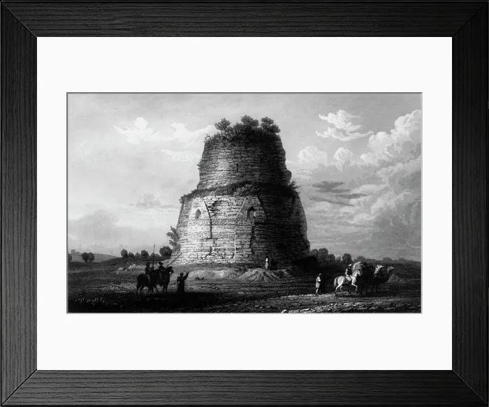 Framed Print : Sarnât, A Boodh Monument near Benares, 1834. Creator: William Purser Framed Print : Sarnât, A Boodh Monument near Benares, 1834. Creator: William Purser