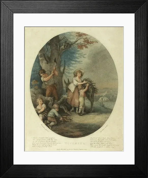 Framed Print : November, April 14, 1788. Creator: William Nelson Gardiner Framed Print : November, April 14, 1788. Creator: William Nelson Gardiner