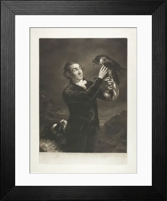 Framed Print : The Falconer, 1797. Creator: Samuel William Reynolds Framed Print : The Falconer, 1797. Creator: Samuel William Reynolds