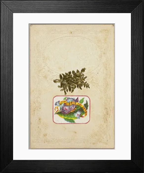 Framed Print : How Sweet You Are (Valentine), c.1840. Creator: Unknown Framed Print : How Sweet You Are (Valentine), c.1840. Creator: Unknown