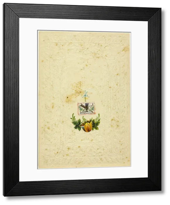 Framed Print : Fond Affection Turns to Thee (valentine), 1840 / 49. Creator: Unknown Framed Print : Fond Affection Turns to Thee (valentine), 1840 / 49. Creator: Unknown