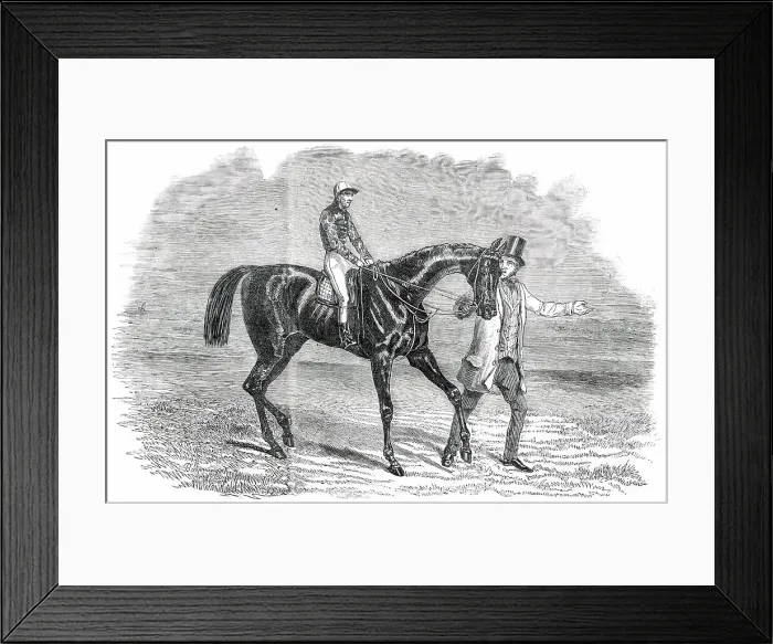 Framed Print : Landgrave, Winner of the Cambridgeshire Stakes at Newmarket, 1850. Creator: Unknown Framed Print : Landgrave, Winner of the Cambridgeshire Stakes at Newmarket, 1850. Creator: Unknown