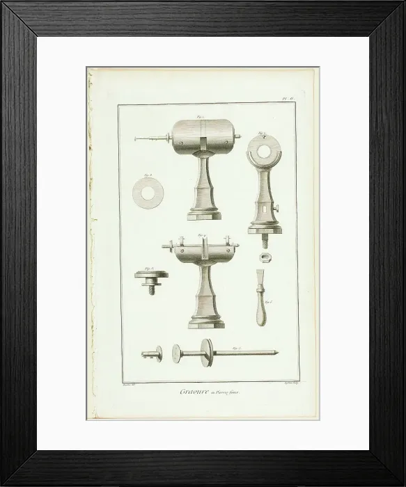Framed Print : Gem Engraving, from Encyclopédie, 1762 / 77. Creator: A. J. Defehrt Framed Print : Gem Engraving, from Encyclopédie, 1762 / 77. Creator: A. J. Defehrt