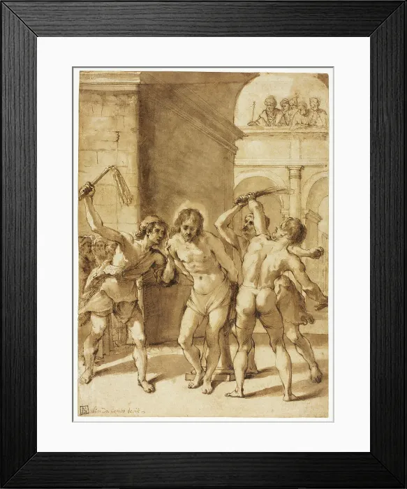 Framed Print : Flagellation of Christ, n.d. Creator: School of Guercino Italian, 1591-1666 Framed Print : Flagellation of Christ, n.d. Creator: School of Guercino Italian, 1591-1666