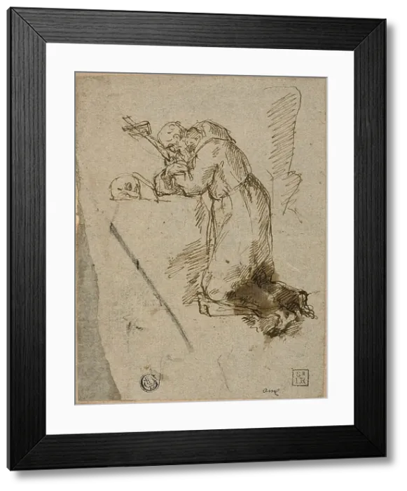 Framed Print : St. Francis of Assisi in Prayer, n.d. Creator: Unknown Framed Print : St. Francis of Assisi in Prayer, n.d. Creator: Unknown
