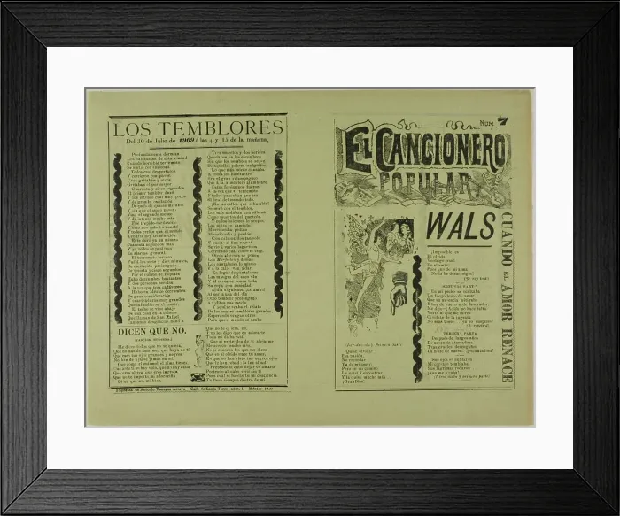 Framed Print : El cancionero popular, num. 7 (The Popular Songbook, No. 7), n.d. Creator: Unknown Framed Print : El cancionero popular, num. 7 (The Popular Songbook, No. 7), n.d. Creator: Unknown