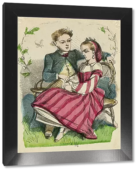 Gentle Children Like Sweet Birds (valentine), 1860 / 69. Creator: Unknown