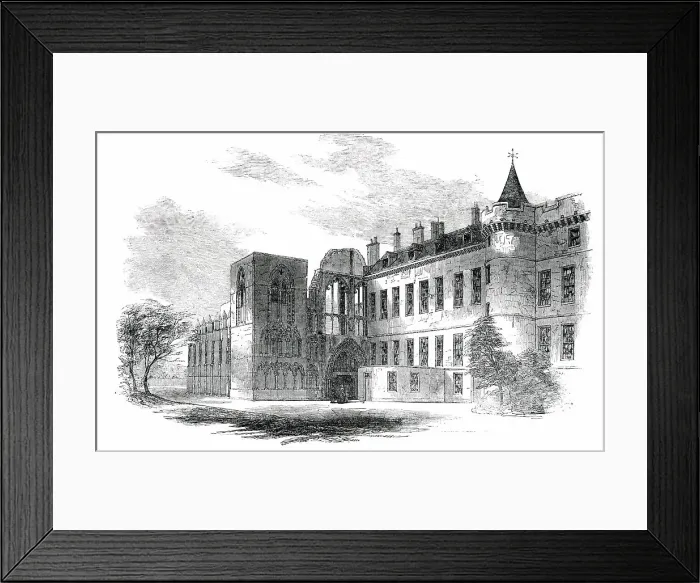 Framed Print : Part of Holyrood Palace and Abbey, 1850. Creator: Unknown Framed Print : Part of Holyrood Palace and Abbey, 1850. Creator: Unknown
