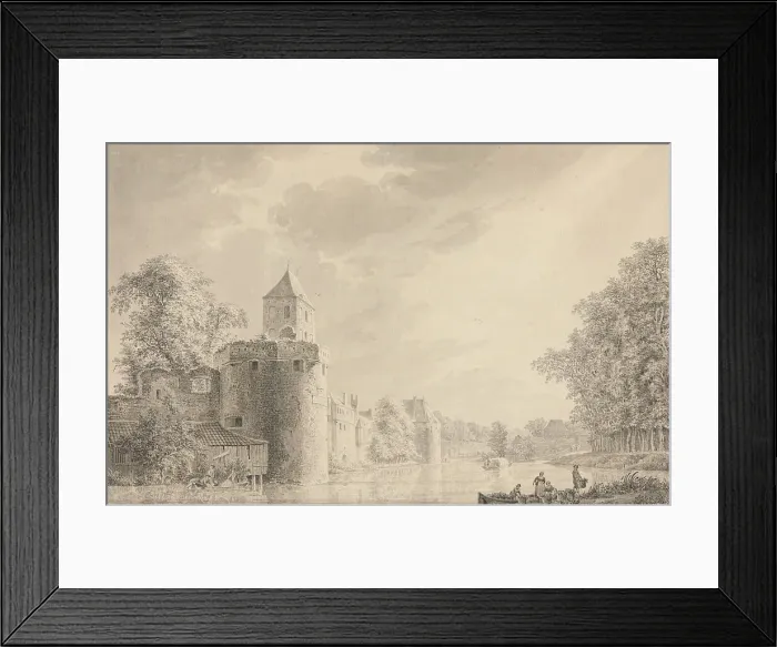 Framed Print : The City Walls of Utrecht by the Plompetoren, 1763. Creator: Paulus van Liender Framed Print : The City Walls of Utrecht by the Plompetoren, 1763. Creator: Paulus van Liender