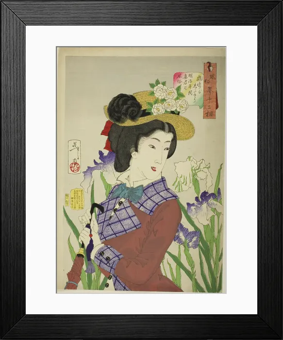 Framed Print : In The Mood for a Walk (Yuho ga shitaso), from the series Thirty-two Aspects of Women... 1888. Creator: Tsukioka Yoshitoshi. In The Mood for a Walk (Yuho ga shitaso), from the series Thirty-two Aspects of Women... 1888 Framed Print : In The Mood for a Walk (Yuho ga shitaso), from the series Thirty-two Aspects of Women... 1888. Creator: Tsukioka Yoshitoshi. In The Mood for a Walk (Yuho ga shitaso), from the series Thirty-two Aspects of Women... 1888