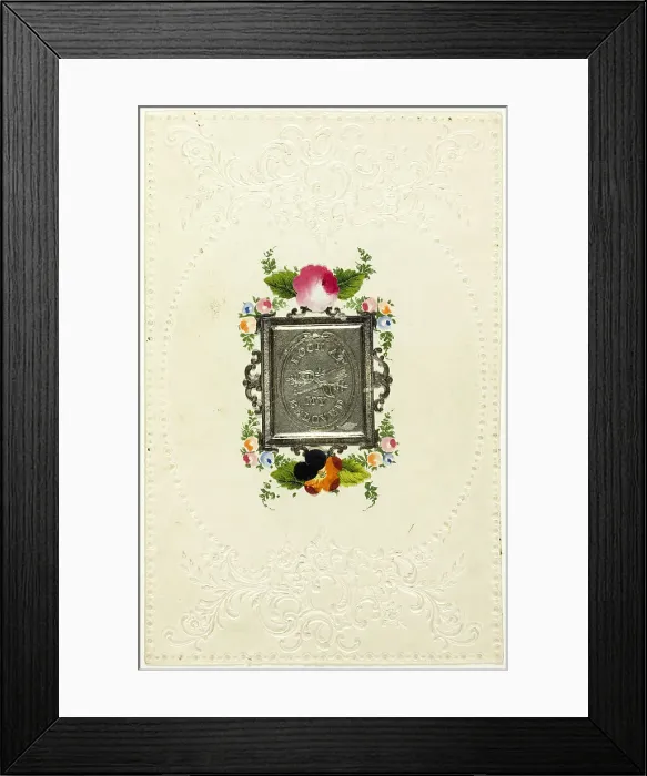 Framed Print : Look at My Beloved (valentine), 1850 / 59. Creator: Unknown Framed Print : Look at My Beloved (valentine), 1850 / 59. Creator: Unknown
