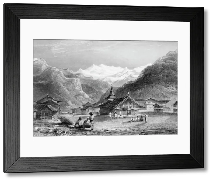 Framed Print : Kursalee, - A Village in the Himalaya Mountains, India, 1845. Creator: Unknown Framed Print : Kursalee, - A Village in the Himalaya Mountains, India, 1845. Creator: Unknown