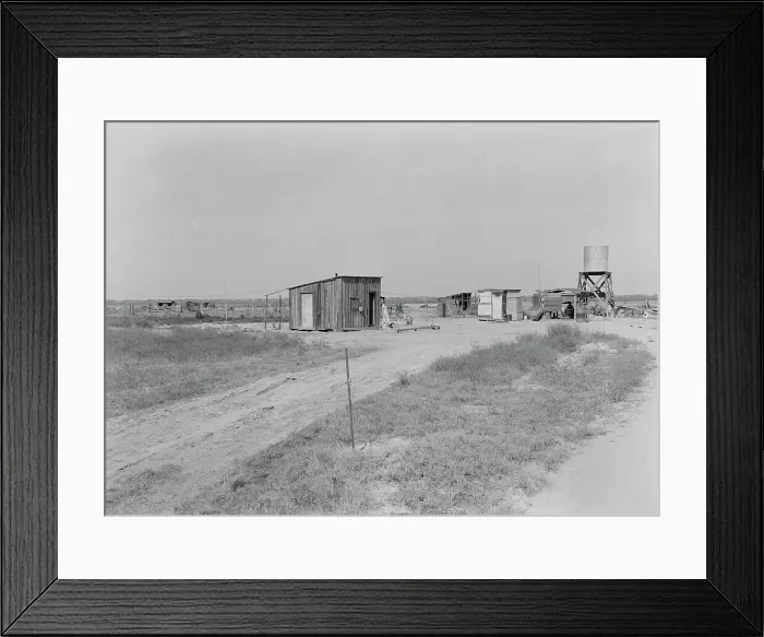 Framed Print : Home of rural rehabilitation client, Tulare County, California, 1938. Creator: Dorothea Lange Framed Print : Home of rural rehabilitation client, Tulare County, California, 1938. Creator: Dorothea Lange