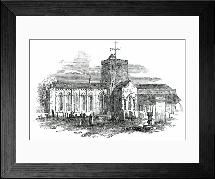 Framed Print : Opening of the Whitehaven and Furness Junction Railway - St. Bees Priory Church, 1850. Creator: Unknown Framed Print : Opening of the Whitehaven and Furness Junction Railway - St. Bees Priory Church, 1850. Creator: Unknown