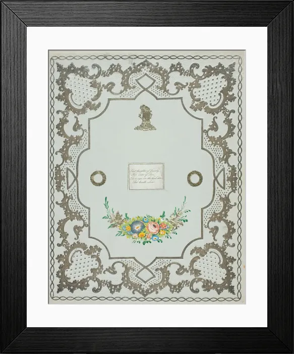Framed Print : Sweet Daughter of Beauty (valentine), c.1850. Creator: Unknown Framed Print : Sweet Daughter of Beauty (valentine), c.1850. Creator: Unknown