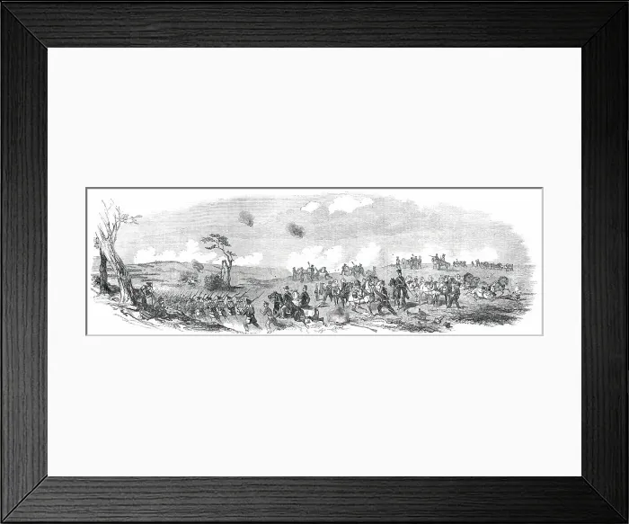 Framed Print : Schleswig-Holstein War - Danish Artillery and Infantry, 1850. Creator: Unknown