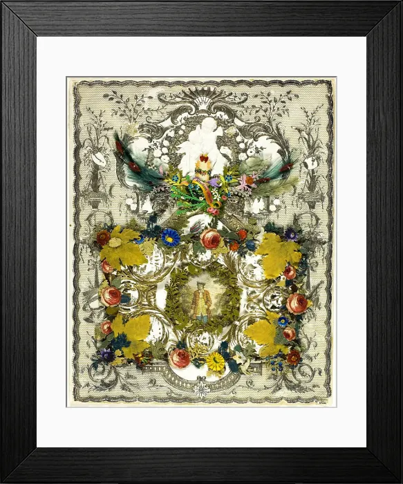 Framed Print : Affections Offering (Valentine), c.1850. Creator: Unknown Framed Print : Affections Offering (Valentine), c.1850. Creator: Unknown
