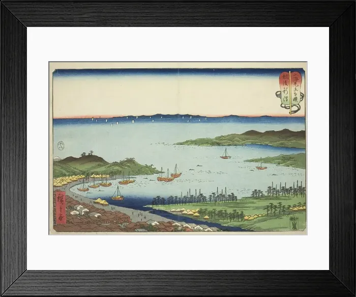 Framed Print : Niigata in Echigo Province (Echigo Niigata), from the series Wrestling Matches between... 1858. Creator: Ando Hiroshige. Niigata in Echigo Province (Echigo Niigata), from the series Wrestling Matches between... 1858. Creator: Ando Hiroshige Framed Print : Niigata in Echigo Province (Echigo Niigata), from the series Wrestling Matches between... 1858. Creator: Ando Hiroshige. Niigata in Echigo Province (Echigo Niigata), from the series Wrestling Matches between... 1858. Creator: Ando Hiroshige