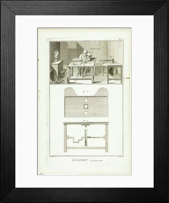 Framed Print : Gem Engraving, from Encyclopédie, 1762 / 77. Creator: Benoit-Louis Prevost