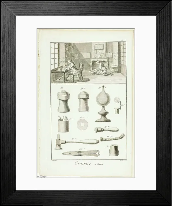 Framed Print : Seal Engraving, from Encyclopédie, 1762 / 77. Creator: Benoit-Louis Prevost Framed Print : Seal Engraving, from Encyclopédie, 1762 / 77. Creator: Benoit-Louis Prevost