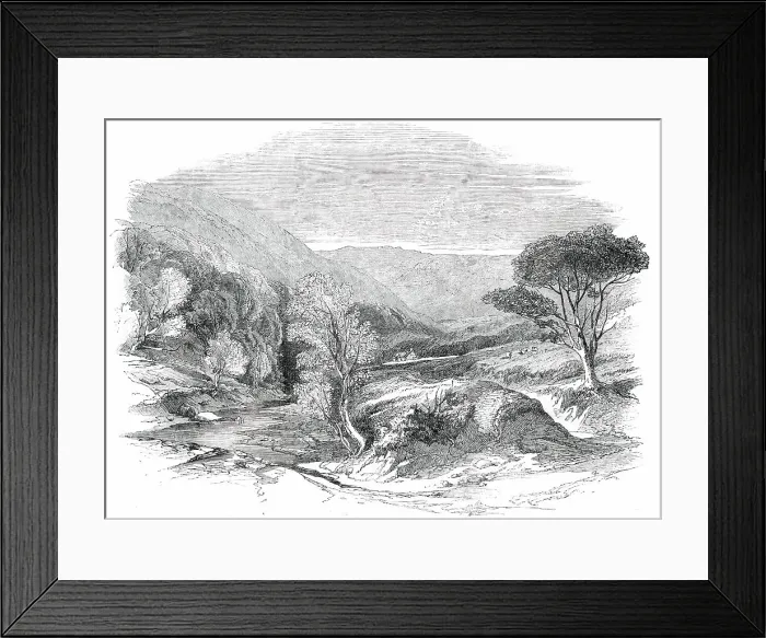 Framed Print : Glen Tilt, near the Marble Lodge, 1850. Creator: Unknown Framed Print : Glen Tilt, near the Marble Lodge, 1850. Creator: Unknown