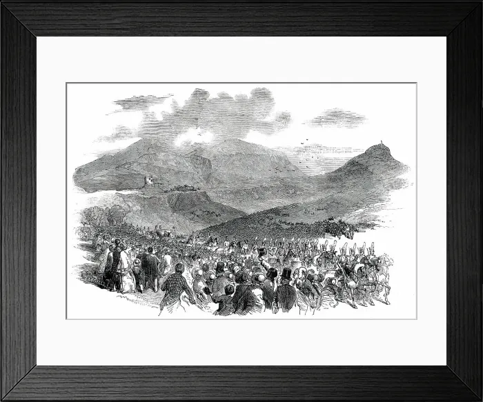 Framed Print : The Royal Procession to Holyrood, 1850. Creator: Ebenezer Landells Framed Print : The Royal Procession to Holyrood, 1850. Creator: Ebenezer Landells