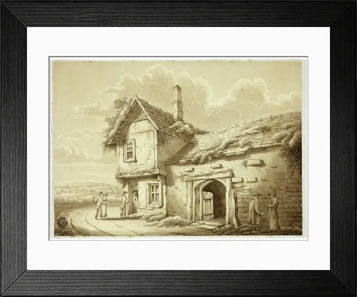 Framed Print : Country Inn, 1764 / 97. Creator: William Hodges Framed Print : Country Inn, 1764 / 97. Creator: William Hodges