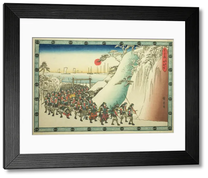 Framed Print : The Night Attack, Part 6: Offering Incense (Youchi roku, shoko ba), from the series... c. 1834 / 39. Creator: Ando Hiroshige