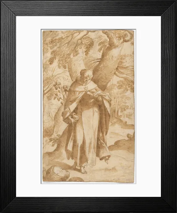 Framed Print : Saint Dominic Reading, c. 1573. Creator: Bartholomeus Spranger Framed Print : Saint Dominic Reading, c. 1573. Creator: Bartholomeus Spranger