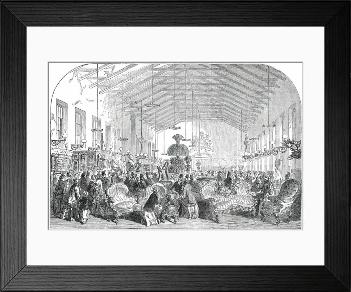Framed Print : Provincial Industrial Exhibition of Canada, held at Montreal - the North Hall, 1850. Creator: Unknown Framed Print : Provincial Industrial Exhibition of Canada, held at Montreal - the North Hall, 1850. Creator: Unknown