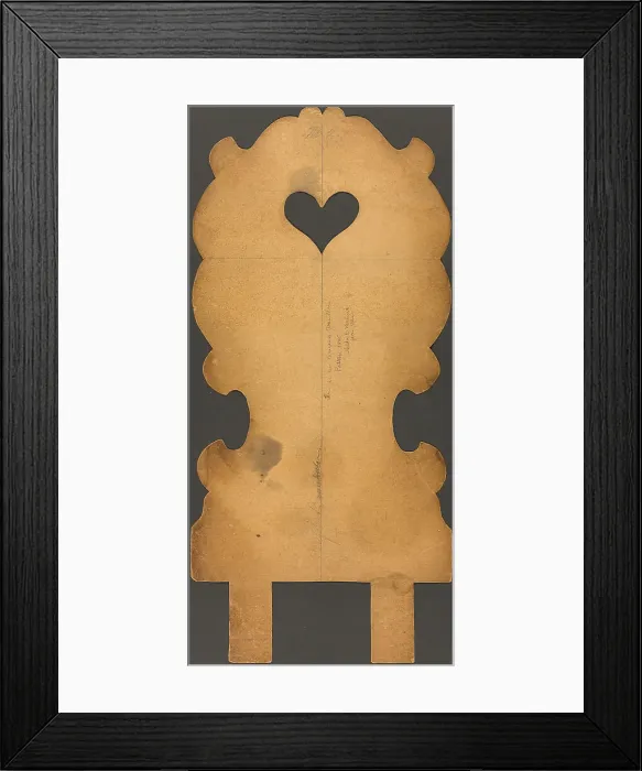 Framed Print : Back Pattern for Side Chair, 1825 / 75. Creator: Unknown Framed Print : Back Pattern for Side Chair, 1825 / 75. Creator: Unknown