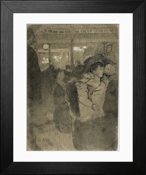Framed Print : The Old Bedford (recto); The Gallery of the Old Bedford (verso), c. 1894. Creator: Walter Richard Sickert Framed Print : The Old Bedford (recto); The Gallery of the Old Bedford (verso), c. 1894. Creator: Walter Richard Sickert