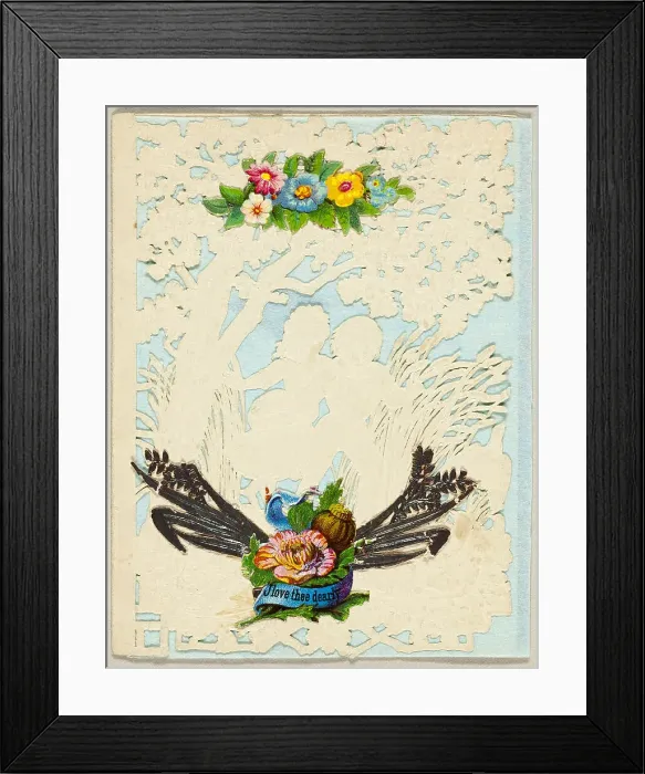 Framed Print : I Love Thee Dearly (Valentine), 1850 / 59. Creator: Unknown Framed Print : I Love Thee Dearly (Valentine), 1850 / 59. Creator: Unknown