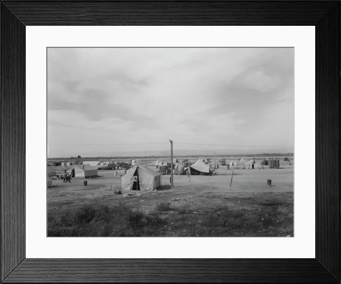 Framed Print : Auto camp north of Calipatria, California, 1937. Creator: Dorothea Lange Framed Print : Auto camp north of Calipatria, California, 1937. Creator: Dorothea Lange
