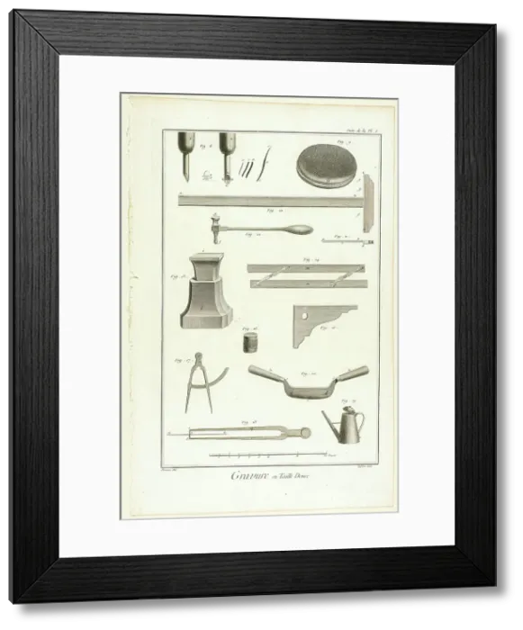 Framed Print : Copperplate Engraving, from Encyclopédie, 1762 / 77. Creator: A. J. Defehrt Framed Print : Copperplate Engraving, from Encyclopédie, 1762 / 77. Creator: A. J. Defehrt