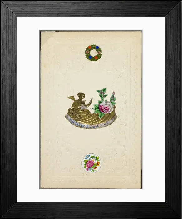 Framed Print : I'll Ne'er Forget Thee (valentine), c.1830. Creator: Unknown Framed Print : I'll Ne'er Forget Thee (valentine), c.1830. Creator: Unknown