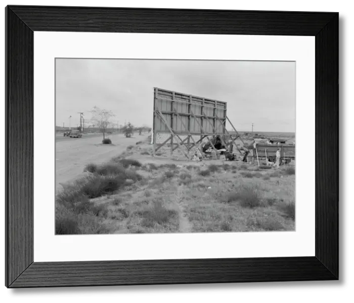 Framed Print : Three families camped on the plains along US 99 in California, 1938. Creator: Dorothea Lange Framed Print : Three families camped on the plains along US 99 in California, 1938. Creator: Dorothea Lange